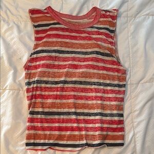 Free People Striped Sheer Tank